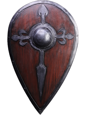 Trollfelsen LARP-Tropfenschild Holzoptik 'Lili' 